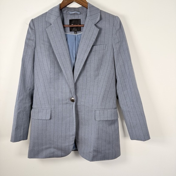 Madewell Jackets & Blazers - Madewell Blazer Women's Size 0 Blue Pinstripe Padded‎